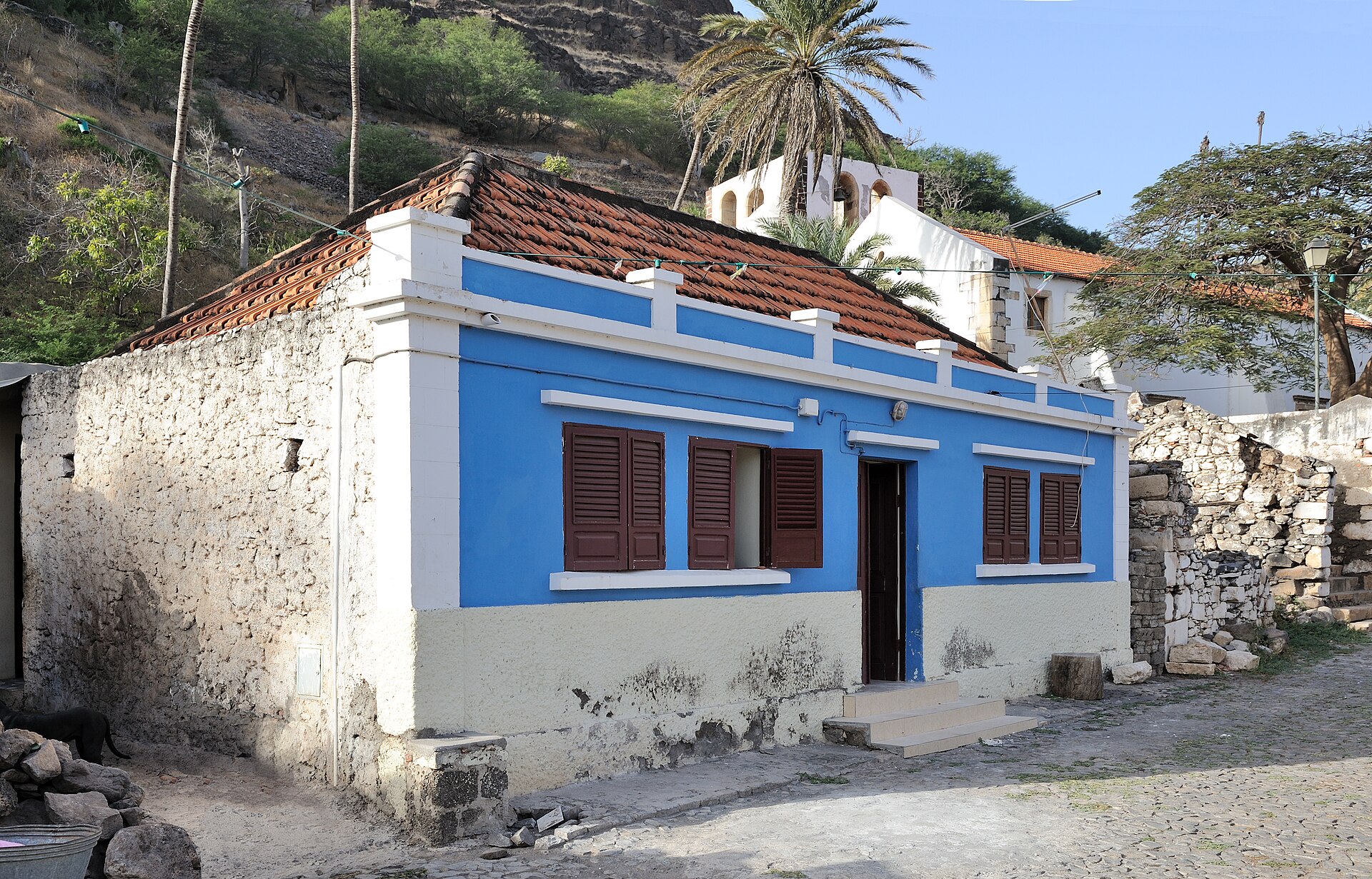 Rue Banana à Cidade Velha, ancienne capitale du Cap-Vert classée UNESCO